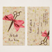 ヘアスタイリスト美容師ギフトカード証明書 (正面&裏面)