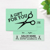 ヘアスタイリスト美容師ギフトカード証明書 (デスク)