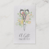 ヘアスタイリスト美容師ギフト券クリスマス 割引カード (正面)