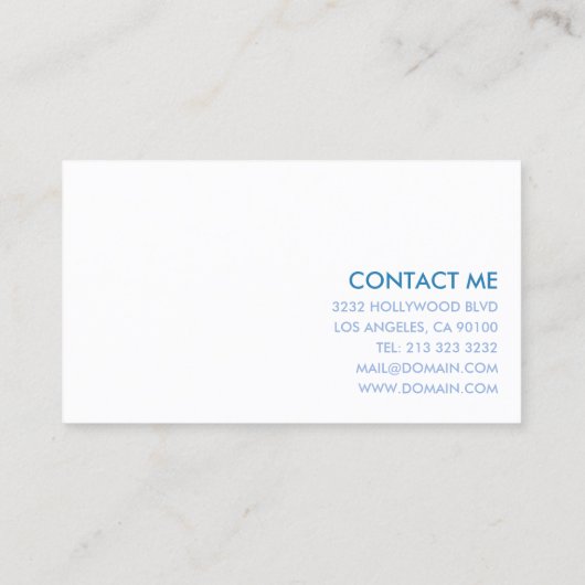 ヘアスタイリスト美容師ヘアサロン 名刺 (裏面)