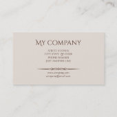 ヘアスタイリスト美容師メイクアップ美しいCC0017 名刺 (裏面)