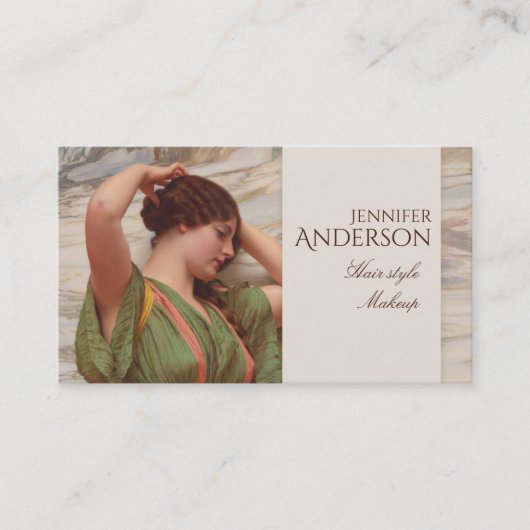 ヘアスタイリスト美容師メイクアップ美しいCC0017 名刺 (正面)