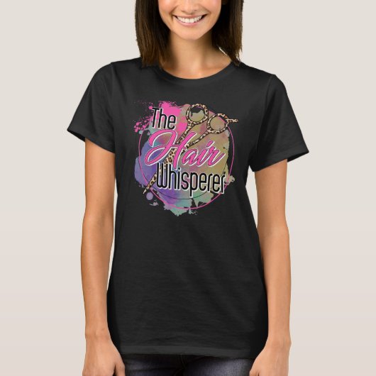 ヘアスタイリスト美容師美しいサロンレディースヘア Tシャツ (正面)