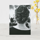 ヘアスタイリスト誕生日カード カード (黄色い花)