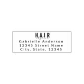 ヘアスタイリスト オリジナル 返送先住所 エレガント セルフインキングスタンプ (デザイン)