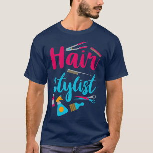 ヘアスタイリスト キュート ヘアサロン スタイリング ツール Tシャツ