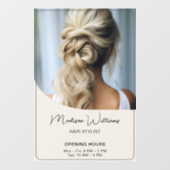 ヘアスタイリスト サロン営業時間 ウィンドウサイン (シート)