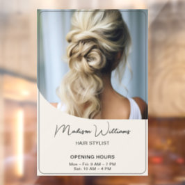 ヘアスタイリスト サロン営業時間 ウィンドウサイン