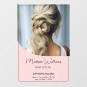 ヘアスタイリスト サロン営業時間 ウィンドウサイン (シート)