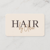 ヘアスタイリスト&サロン プロフェッショナル ベージュ 名刺 (正面)