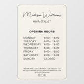 ヘアスタイリスト サロン 開店時間 ウィンドウサイン (シート)