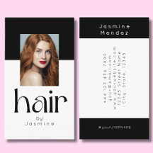 ヘアスタイリスト シンプルな白黒のエレガントな写真