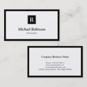 ヘアスタイリスト - シンプル エレガント モノグラム 名刺 (正面/裏面)