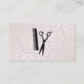 ヘアスタイリスト |ダマスクシックなパターン ロイヤリティカード (裏面)