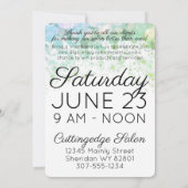 ヘアスタイリスト ビューティーサロン グランドオープニング 招待状 (裏面)