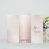 ヘアスタイリスト ビューティーサロン ローズゴールド トリフォールド (スタンド正面)