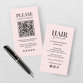 ヘアスタイリスト ピンクブッシュ レビューを書いてください ビジネス 名刺