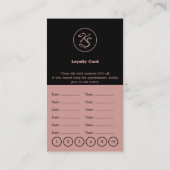 ヘアスタイリスト ブラック&トスカニー 予約& ロイヤリティカード (裏面)