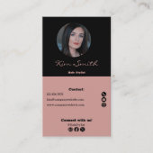 ヘアスタイリスト ブラック&トスカニー 予約& ロイヤリティカード (正面)