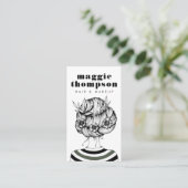 ヘアスタイリスト |ヘアスタイリスト&ビューティシアンビジネスCa 名刺 (スタンド正面)