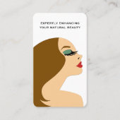 ヘアスタイリスト メイクアップアーティスト 美容師 ソーシャルメディア 名刺 (正面)