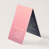 ヘアスタイリスト メイクサロン ゴールド ハサミ 料金表 名刺 (裏面)