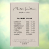 ヘアスタイリスト モダン ベージュ 営業時間 ウィンドウサイン (シート3)