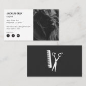 ヘアスタイリスト |モダン | ロイヤリティカード (正面/裏面)