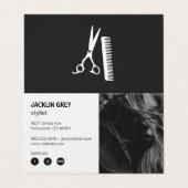 ヘアスタイリスト |モダン | 名刺 (外部フラット)