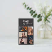 ヘアスタイリスト 写真グリッド 美容QRコード 名刺 (スタンド正面)