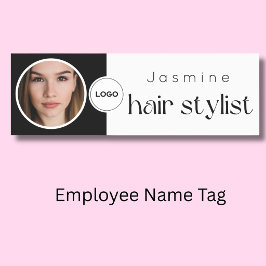ヘアスタイリスト 写真 モノクロ プロフェッショナル 名札