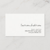 ヘアスタイリスト 名刺 (裏面)