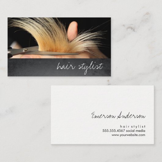 ヘアスタイリスト 名刺 (正面/裏面)