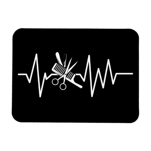 ヘアスタイリスト – 理容師はさみ櫛ハートビートマーニュ マグネット (横)