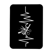 ヘアスタイリスト – 理容師はさみ櫛ハートビートマーニュ マグネット (縦)