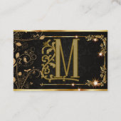 ヘアスタイリスト 美容師 ゴールデンレター コイフュール 名刺 (正面)