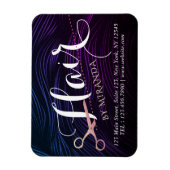 ヘアスタイリスト 美容師 ビューティー ローズゴールド はさみ マグネット (縦)