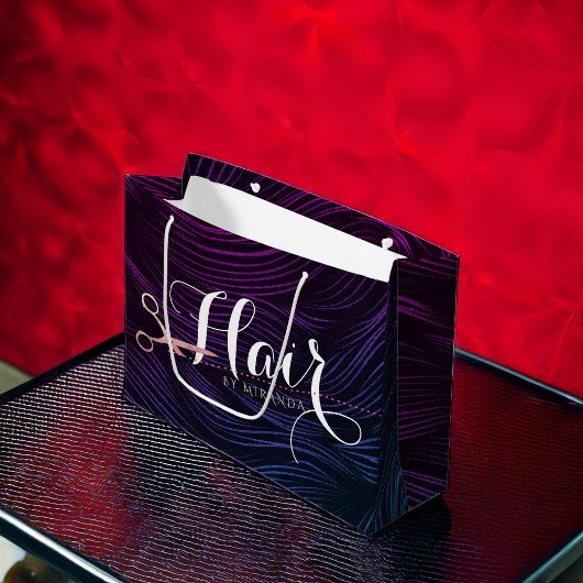 ヘアスタイリスト 美容師 ビューティー ローズゴールド はさみ ラージペーパーバッグ