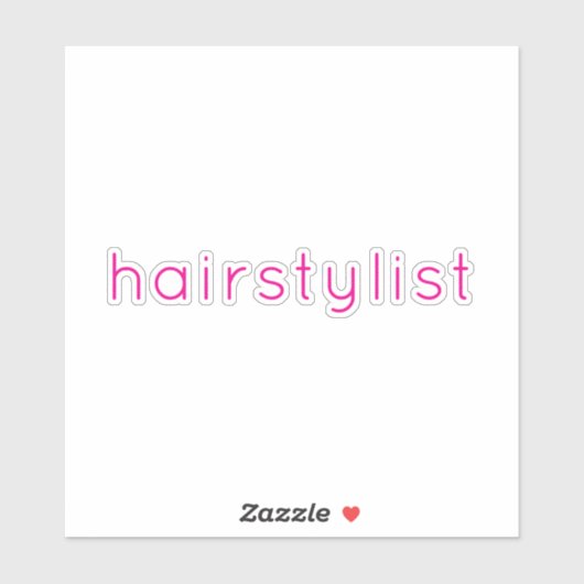 ヘアスタイリスト 美容師 ピンク スパ サロン ウェディング シール (シート)