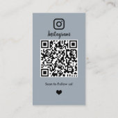 ヘアスタイリスト Instagram ダスティブルー スキャンでつながる 名刺 (裏面)