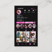 ヘアスタイリスト Instagram モダンチックサロン QRコード 名刺 (正面)