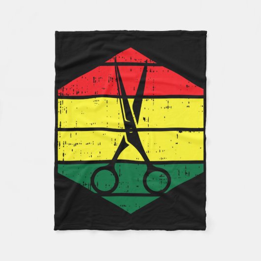 ヘアスタイリストJunetifich Blmブラックヒストリヘアスタイル フリースブランケット (正面)