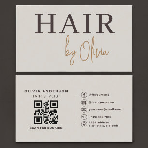ヘアスタイリストQRコードアーシー・ナチュラル 名刺