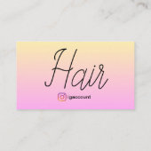 ヘアスタイリストQRコードミニマリスト 名刺 (裏面)