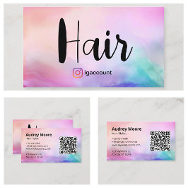 ヘアスタイリストQRコード ヘアサロン 名刺