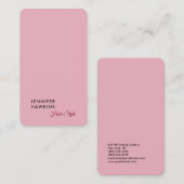 ヘアスタイリッシュプロフェッショナルプレインフェミニンピンク 名刺 (正面/裏面)