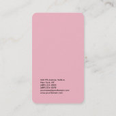 ヘアスタイリッシュプロフェッショナルプレインフェミニンピンク 名刺 (裏面)