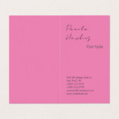 ヘアスタイリッシュプロフェッショナルプレインフェミニンピンク 名刺 (外部フラット)