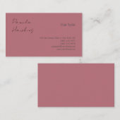 ヘアスタイリッシュプロフェッショナルプレーンバラ金ゴールドカラー 名刺 (正面/裏面)