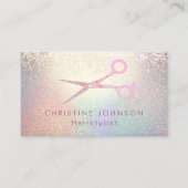 ヘアスタイリフェイクストカラフルグリッター効果 名刺 (正面)